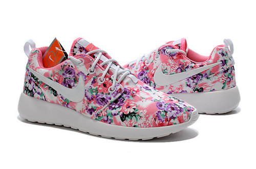 Nike Roshe Run Womens 2015 Print Light Pink White Best Price